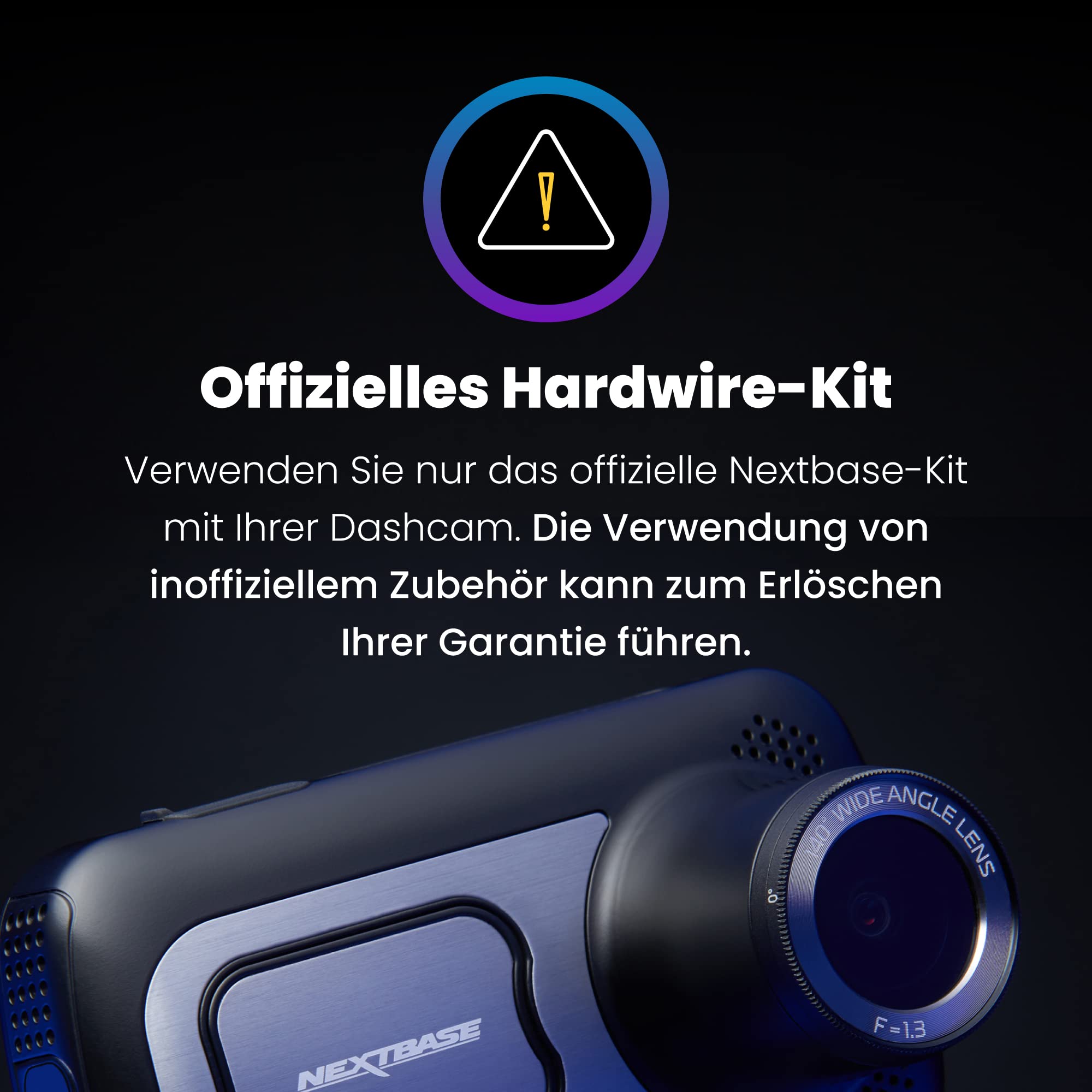 Nextbase Dash Cam Hardwire Kit, Festeinbau-Kabel für alle Dashcams der Nextbase Serie 2, Kabellänge 5m, zur Stromversorgung durch Anschluss an Sicherungskasten, einfaches Plug-and-Play
