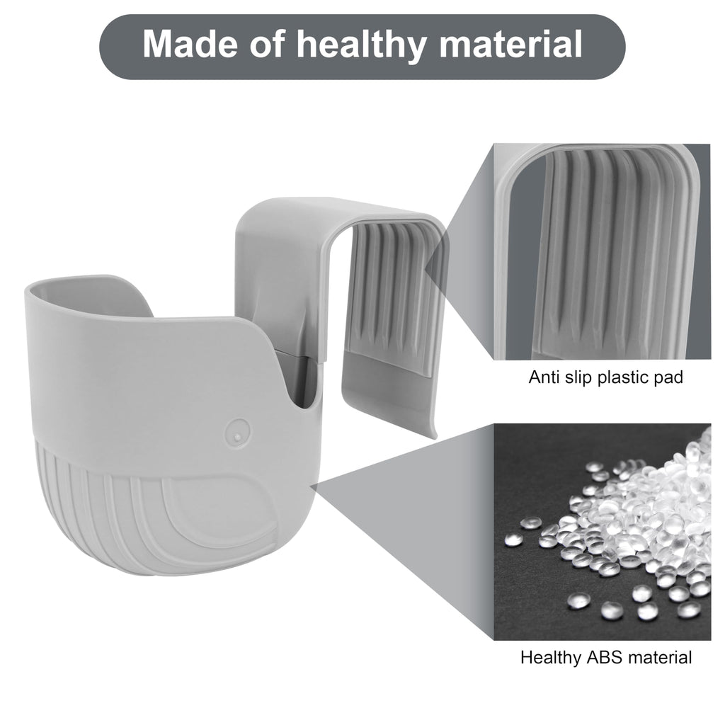 Storchenbeck Universal Becherhalter für Autositze, Kinderwagen, Rollstühle und mehr – Grau (1)