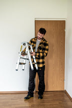 Drabest Aluminium Trittleiter Leiter beidseitig begehbar, 2x3 Stufen, 125kg