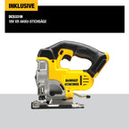 Dewalt 18 Volt Akku-Stichsäge DCS331N (vibrationsarmer Hochleistungsmotor, elektronische Hubzahlregulierung, Hublänge: 26 mm, beidseitige Neigungseinstellung: 45°, Lieferung ohne Akku und Ladegrät)