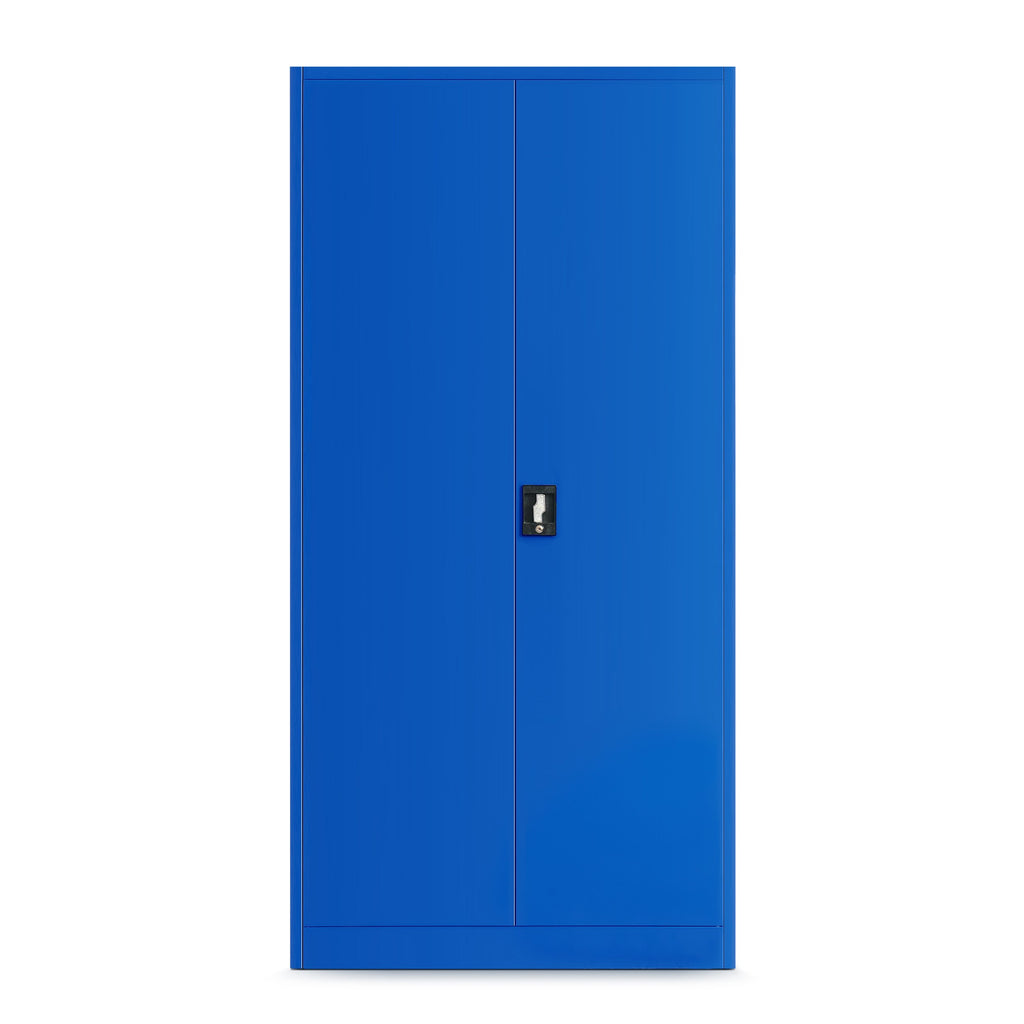 Jan Nowak by Domator24 Werkzeugschrank TC01A Werkstattschrank Garagenschrank Lochwand 4 Fachböden Flügeltüren Stahlblech 185 cm x 92 cm x 50 cm (blau)