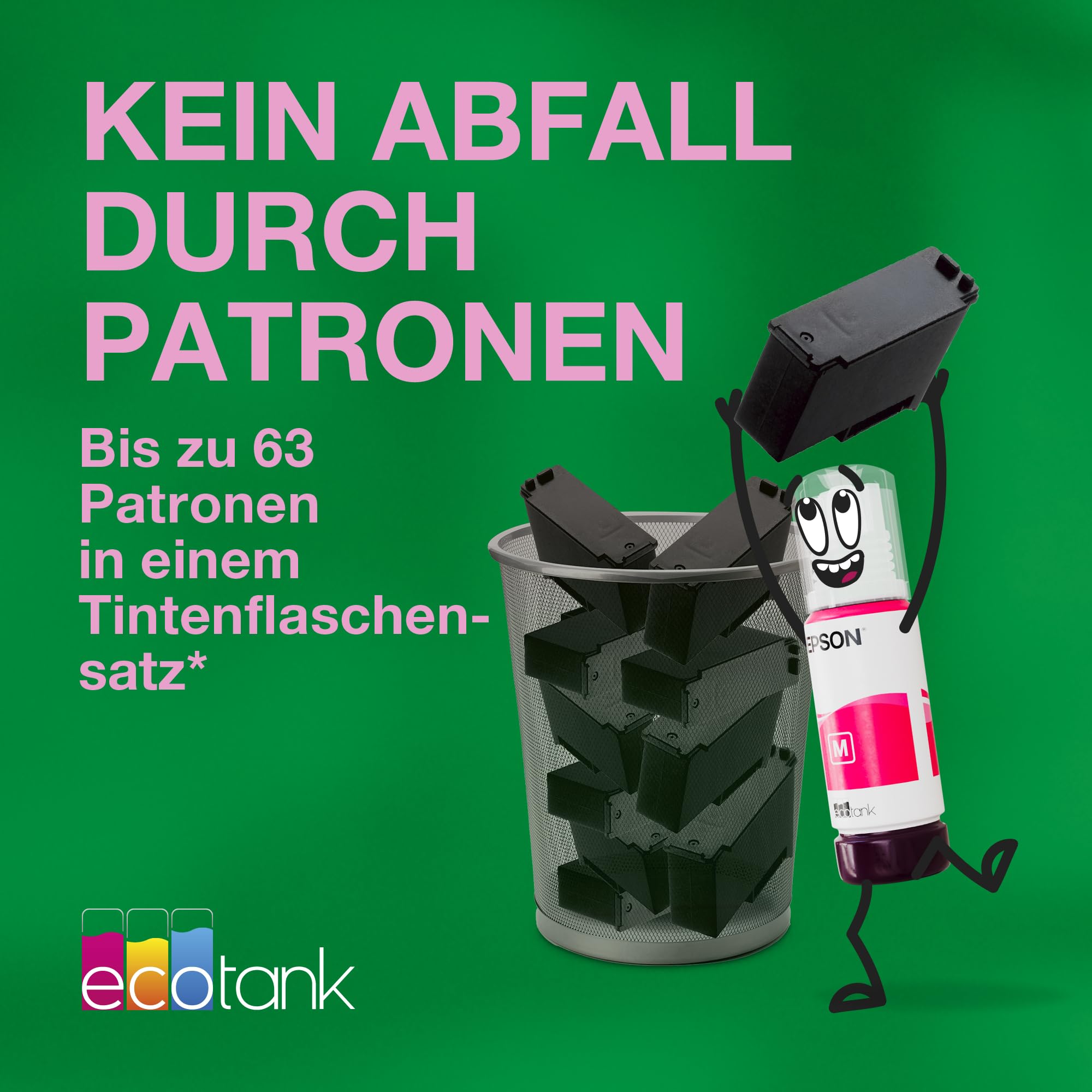 Epson EcoTank ET-4950 A4-Multifunktionsdrucker mit Wi-Fi & AirPrint Tintentank, automatischem Dokumenteneinzug, Duplexdruck, Scannen, Kopieren & Fax, bis zu 3 Jahre Tinte im Lieferumfang enthalten