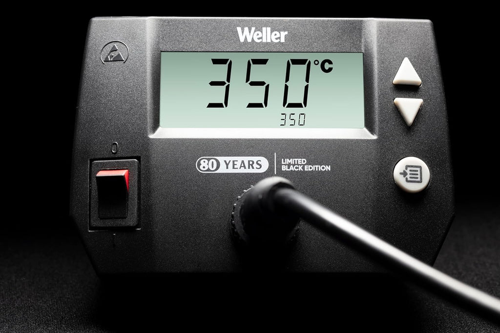 Weller WE 1010 (T0053298393) 70W/230V Digitale Lötstation, Limitierte Schwarze Edition zum 80. Jubiläum inkl. Geschenk-Lötspitze