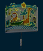 Dalber kinder Wandlampe, Kinderlampe Wandleuchte kinderzimmer tiere Dschungel My Little Jungle Löwen Elefanten Giraffen Krokodil, 76118, E27