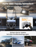 AINOPE Handyhalterung Auto Lüftung - [Schwerkraft-Design] [Einhandbedienung] Handy Halterung Auto, 2025 Autohalterung Auto Zubehör Für iPhone 16 e 15 14 13 12 11 Pro Max XR, Smartphone mit Hülle