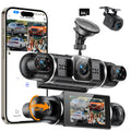 Dashcam Auto Vorne Hinten 2K/1080P,4 Kanal Auto Kamera mit 64GB SD-Karte,360°Dash Cam mit parküberwachung,3" IPS-Bildschirm,4X140° Weitwinkel,WDR Nachtsicht(8 IR-LEDs),G-Sensor,Loop-Aufnahme,WiFi App