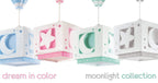 Dalber Lampe kinderzimmer, kinderlampe Pendelleuchte Hängelampe, Deckenleuchte Kinder, Deckenlampe kinderzimmer, Mond und Sterne Grau MoonLight, 63232E, E27