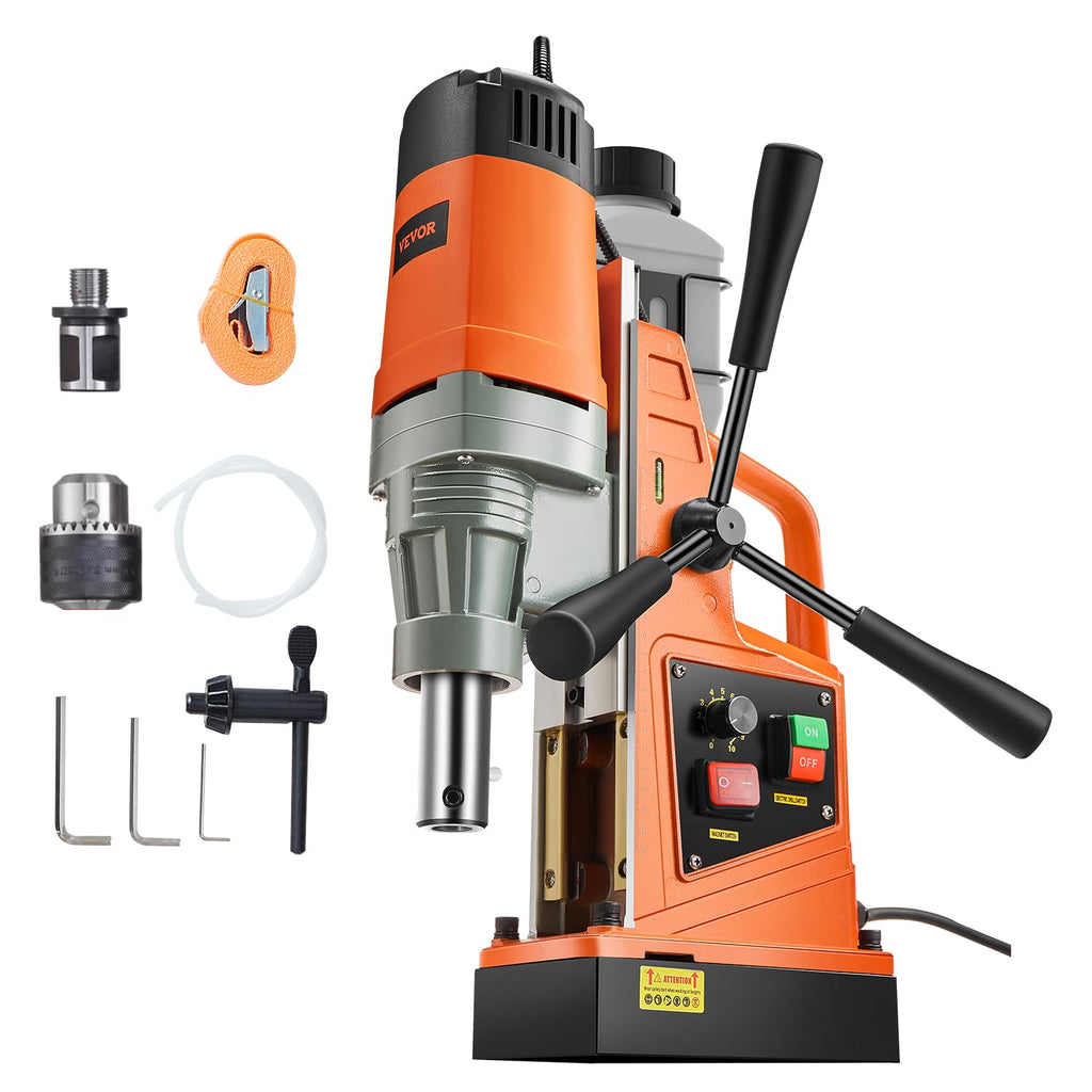 VEVOR Profi Kernbohrmaschine Magnetbohrmaschine 1550 W, Kernbohrmaschine Magnetbohreinheit 13000 N 50 mm Magnetkernbohrsystem für Schiffsbau, Brückenbau usw.