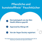 WaterWipes Sensitive+ Newborn & Baby Wipes, Feuchttücher für Neugeborene und Babys, 720 Stück (12 Packungen), 3-in-1-Reinigung, Pflege, Schutz, 99,9% Wasser, parfümfrei