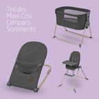 Maxi-Cosi Loa Babywippe, ultrakompakt zusammenklappbare, leichte, 2 Liegepositionen, tragbare, aus 100 % Recyclingmaterialien, 0 bis ca. 2 Jahre, 0–12 kg, Beyond Graphite
