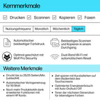 HP Color LaserJet Pro MFP 3302fdwg Multifunktions-Farblaserdrucker, Fax, Automatischer beidseitiger Druck, Touchscreen, Wi-Fi, Ethernet, USB, Wolf Pro Security