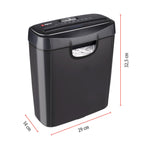 Alpina Aktenvernichter – Papiershredder für Zuhause und Büro – Shredder Zerstört Kreditkarten – Zerkleinern Sie 6 A4-Blätter auf Einmal - 10L Behälter – 190W Leistung – Schwarz