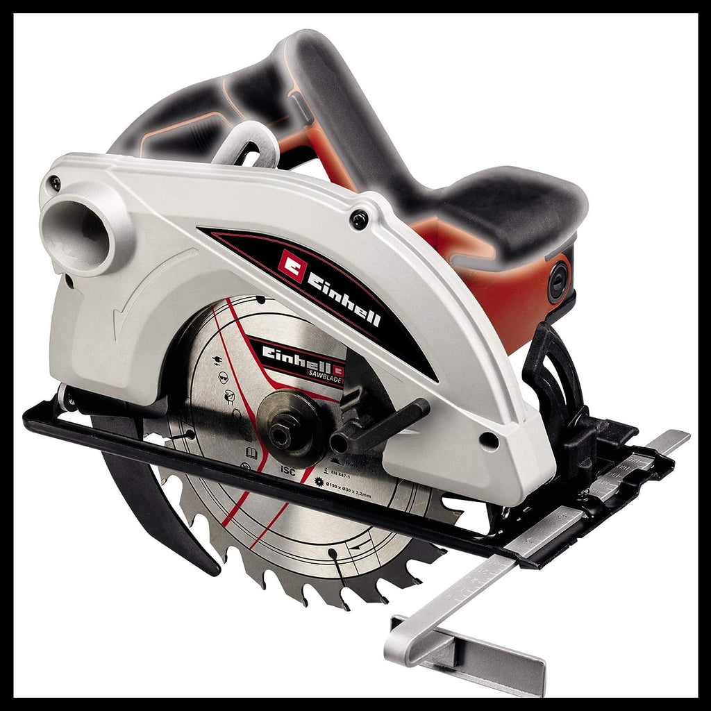 Einhell Handkreissäge TC-CS 1410 (1410 W, Sägeblatt Ø190 x Ø30 mm, max. Schnitttiefe 67 mm, Spaltkeil, Spindelarretierung, werkzeuglose Einstellung von Schnitttiefe und Neigungswinkel)