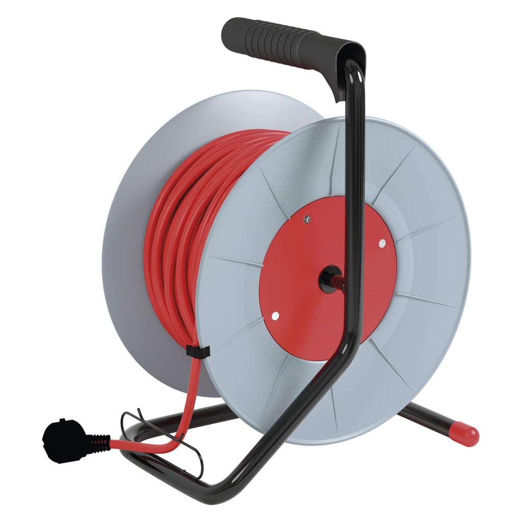 EMOS - Kabeltrommel 25m - 4 Schuko-Steckdosen - 230 V, 16 A, 3680 W - hochwertige PVC-Isolierung - H05VV-F3G 1,5 mm2 - Überhitzungsschutz - IP20 für Innen