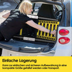 Joparri Aluminium Teleskopleiter mit Abnehmbarem Haken, 3.8M Ausziehbare Leiter, Rutschfester Aluleiter Stehleiter Mehrzweckleiter, Ausziehleiter Belastung 150 kg, Schwarz Gelb