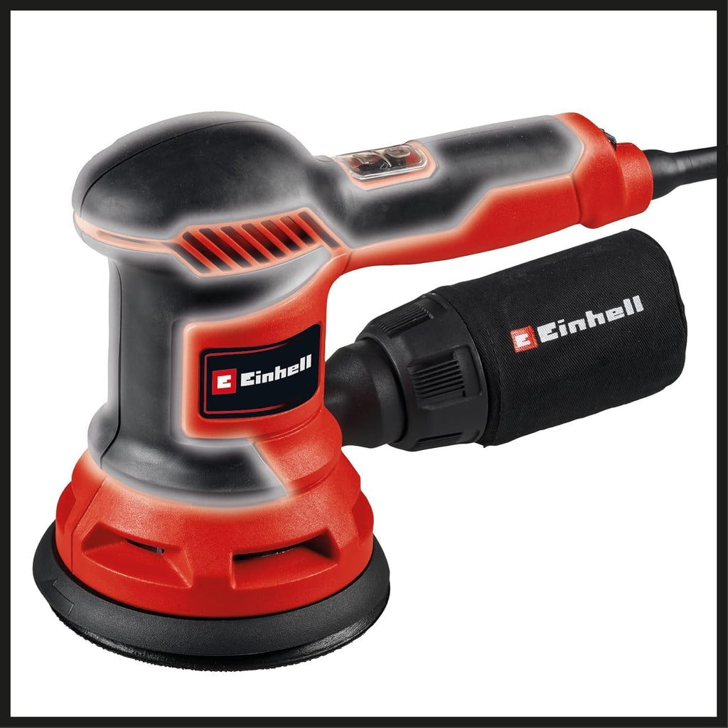 Einhell Exzenterschleifer TC-RS 425 E (425 W, Schleifteller Ø 125 mm, max. Schwingzahl 26.000 min-1, Schwingkreis 2,5 mm, inkl. Schleifpapier je 1x P60, P80, P120)