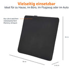 Amazon Basics Quadratisch Sitzkissen aus Memoryschaum, 38 x 38 cm, Schwarz