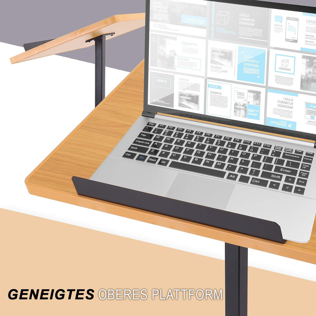Pyle Stehpult Höhenverstellbar – Mobiler Laptopständer & Stehtisch für Büro, Bühne oder Präsentationen – Ergonomisch, Universal & Leicht