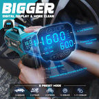 Ecarke Akku-Autokompressor für Makita 18V Li-Ion, Max. 11 bar, Tragbare Akku Luftpumpe mit Digitalem Manometer, Luftkompressor akku für Auto, Motorrad, Fahrrad, Sportbälle