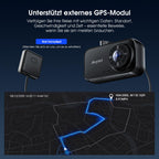 Avylet 4K/2.5K+1080P Dashcam Auto Vorne Hinten, 5GHz WiFi/APP Dual Kamera mit 64GB Card, ADAS Spurhalteassistent, Parküberwachung, externem GPS, Super Nachtsicht, WDR, G-Sensor, 170°+150° Weitwinkel
