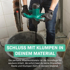 VONROC Mörtelrührer inkl. Rührwerk [1800W] - Betonmischer Quirl [mit Sanftanlauf] für Beton, Zement, Farbe, Mörtel - 2 Geschwindigkeitsmodi