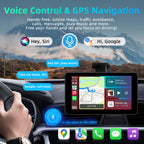 Android Auto Display & Carplay Display, 7-Zoll HD Auto Stereo Carplay Display mit Bluetooth, Sprachsteuerung, AUX, FM, Airplay,Videowiedergabe,GPS-Navigation,Wireless Carplay Display für All Vehicles