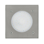 EGLO LED Bodeneinbauleuchte Lamedo, 1 flammige Einbauleuchte, Wegelampe aus Edelstahl, Farbe: Silber, Glas: Weiß, satiniert, eckig, IP67