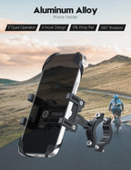 Tiakia Fahrrad Handyhalterung Aluminiumlegierung Motorrad Scooter Fahrrad Universal Handy Halterung Schnellspanner Outdoor Lenker Handy Halter Mit 360° Drehbarer Für 4,5-7,0 Zoll Smartphone
