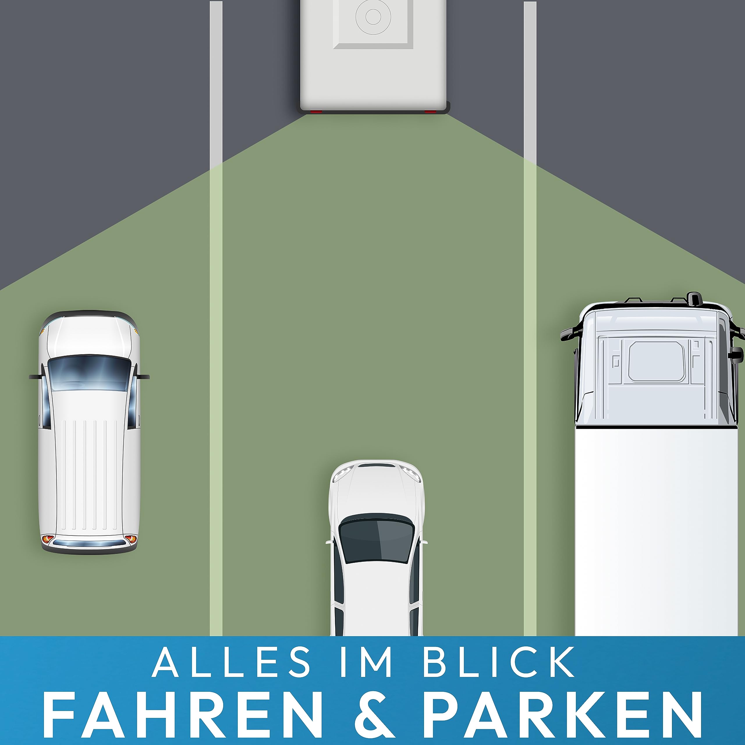 VSG24 7“ Element HD Funk Rückfahrsystem Akku Magnet für Wohnmobil & LKW, KFZ Set Rückfahrkamera kabellos + Monitor DIY Nachrüsten 12V-24V Kamera digital Auto Rückspiegel Pferdeanhänger Dashcam