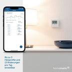 Homematic IP Smart Home Wandthermostat – Basic, digitales Thermostat für Heizkörper mit/ohne App, Alexa, Google Assistant, Temperaturmessung, Energie sparen, 154666A0