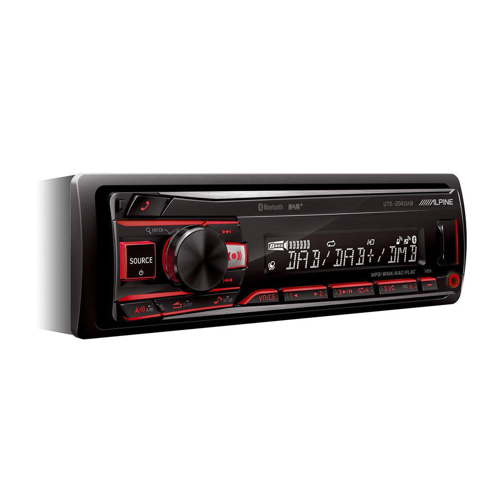 UTE-204DAB - Digitalradio mit DAB+ und Bluetooth, Schwarz (RGB Beleuchtung)