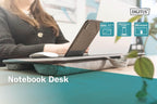 DIGITUS Notebook Kissen - mit Smartphone-Halterung - für 17" Laptops - Laptopunterlage - zum bequemen Arbeiten vom Sofa oder Bett aus - Grau