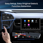 ATOTOZONE X10G209E 9.35 Zoll Android Autoradio Doppel-Din, 8+128G, 4G LTE, KI-Sprachassistent, Kabelloses Carplay & Android Auto, Duales Mikrofon & Bluetooth & Kameraeingang, 36B-EQ, HDMI-Eingang