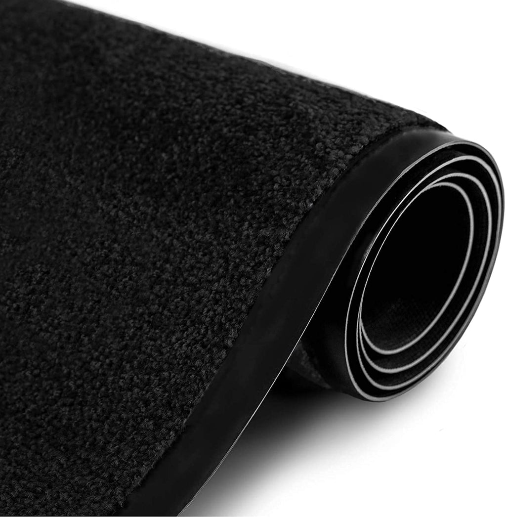 etm® Schmutzfangmatte - Fußmatte in vielen Größen - Türmatte Fußabstreifer für Haustür innen und außen (Schwarz, 200x400 cm)