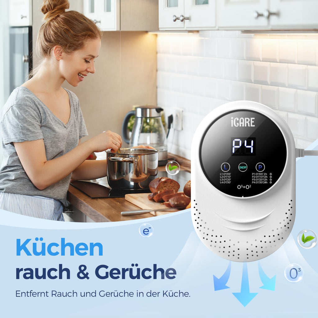 Ozongenerator, Geruchsvernichter für Zuhause und Katzentoilette, geruchsneutralisierer, Lufterfrischer, Ozon Geruchsentfernung für Badezimmer, Küche, Rauch, Autos, Haustiere, Formaldehyd und Geruch