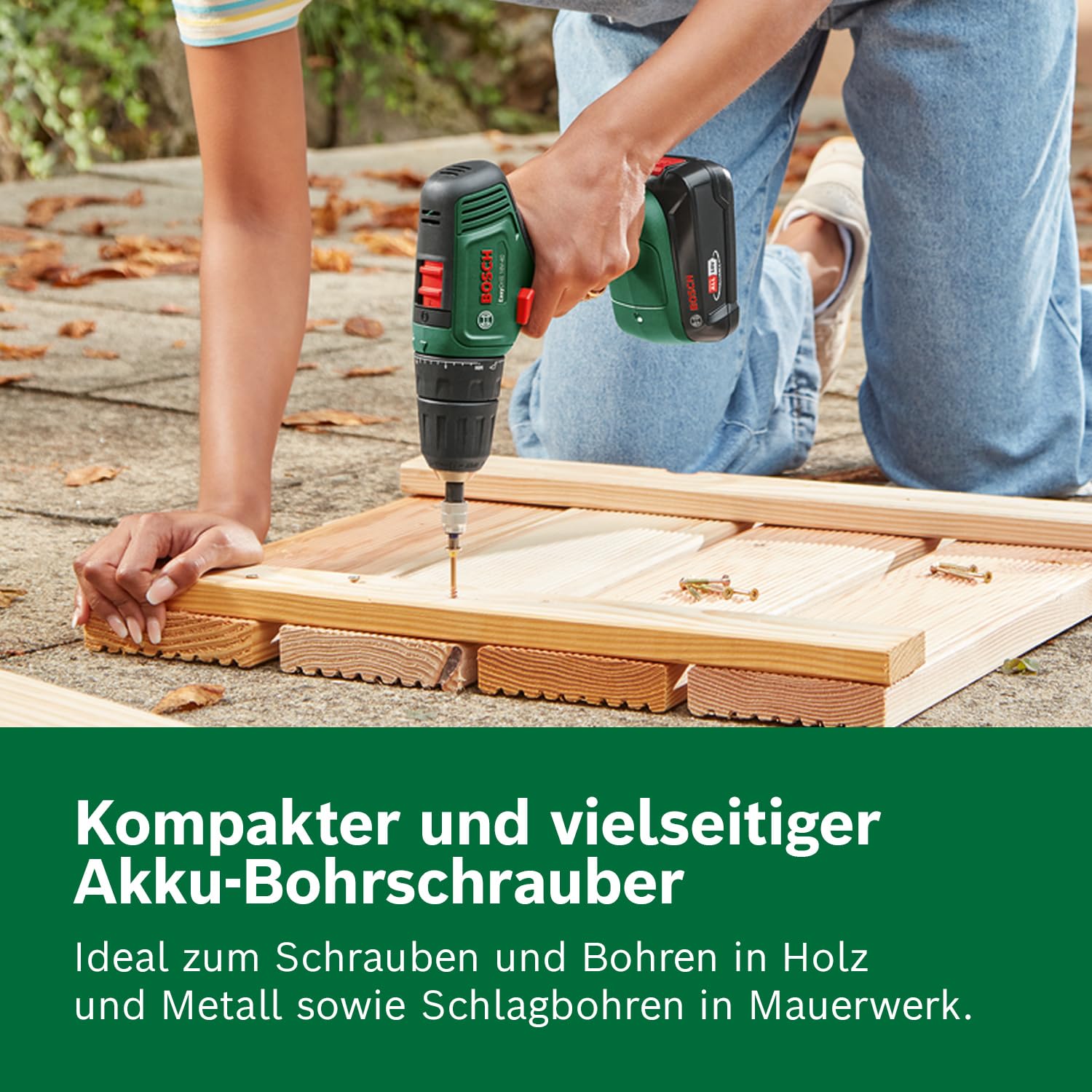 Bosch Akkuschrauber EasyDrill 18V-40 (2 Akku 2,0 Ah, 18 Volt System, im Koffer)