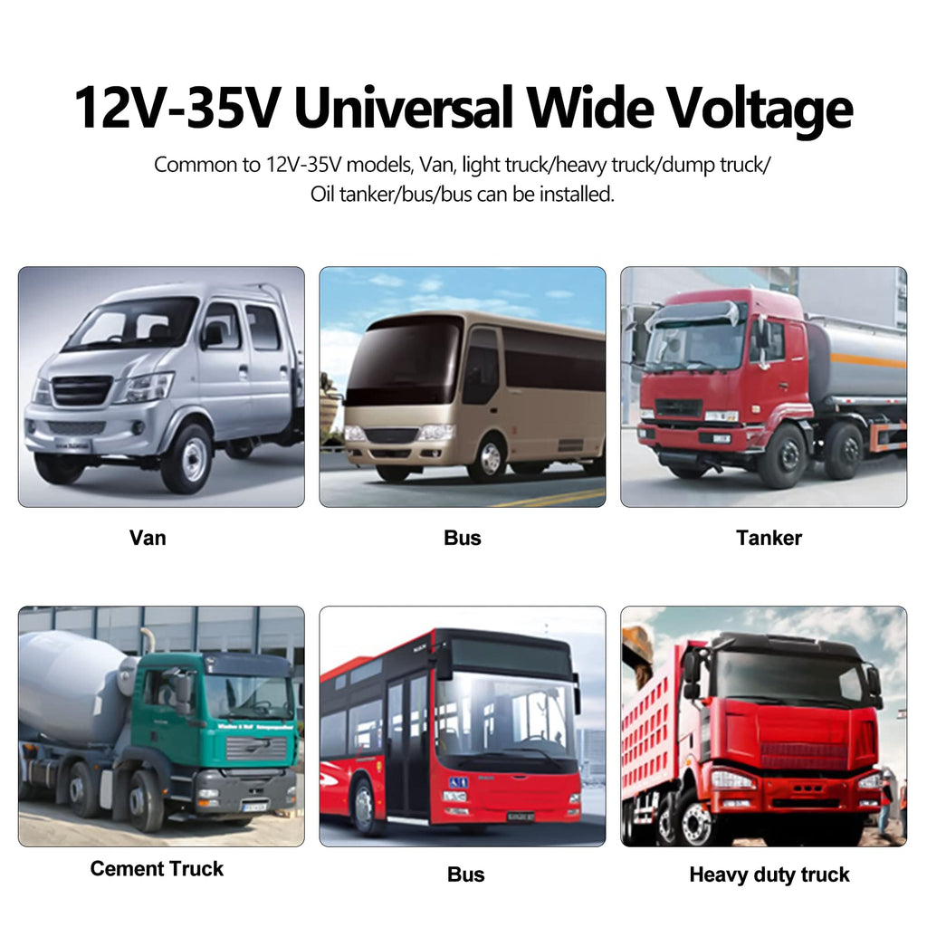 CAMECHO Rückfahrkamera 4 Kameras Set, 9" Monitor 4 Geteilte Rück und Vorder Kamera, Weitwinkel, IP68 wasserdicht, 18IR Nachtsicht, Rückfahrkamera funk für LKW/Anhänger/Bus/Van/Landwirtschaft(12V-35V)