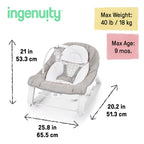 Ingenuity Keep Cozy 3-in-1 Baby Wippe, Sitz und Schaukel für Babys bis Kleinkinder, mit Vibrationen und Spielzeugstange, 0-30 Monate, Bär Linden