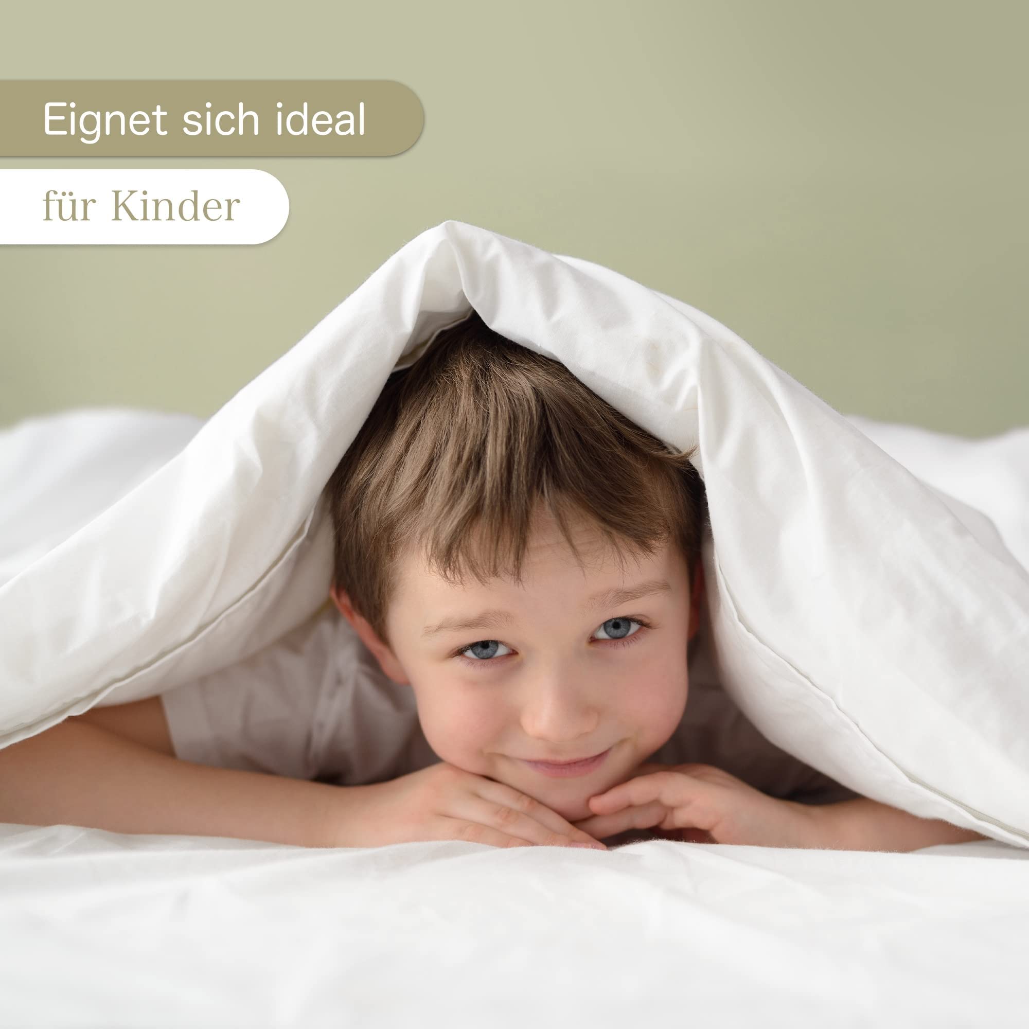 KiGATEX Baby Bettdecke und Kissen im Set - 100x135 cm Kinderbettdecke und 60x40 cm Kissen für Kinder Zertifiziert nach Öko-Tex - Kinderdecke mit Bärchensteppung