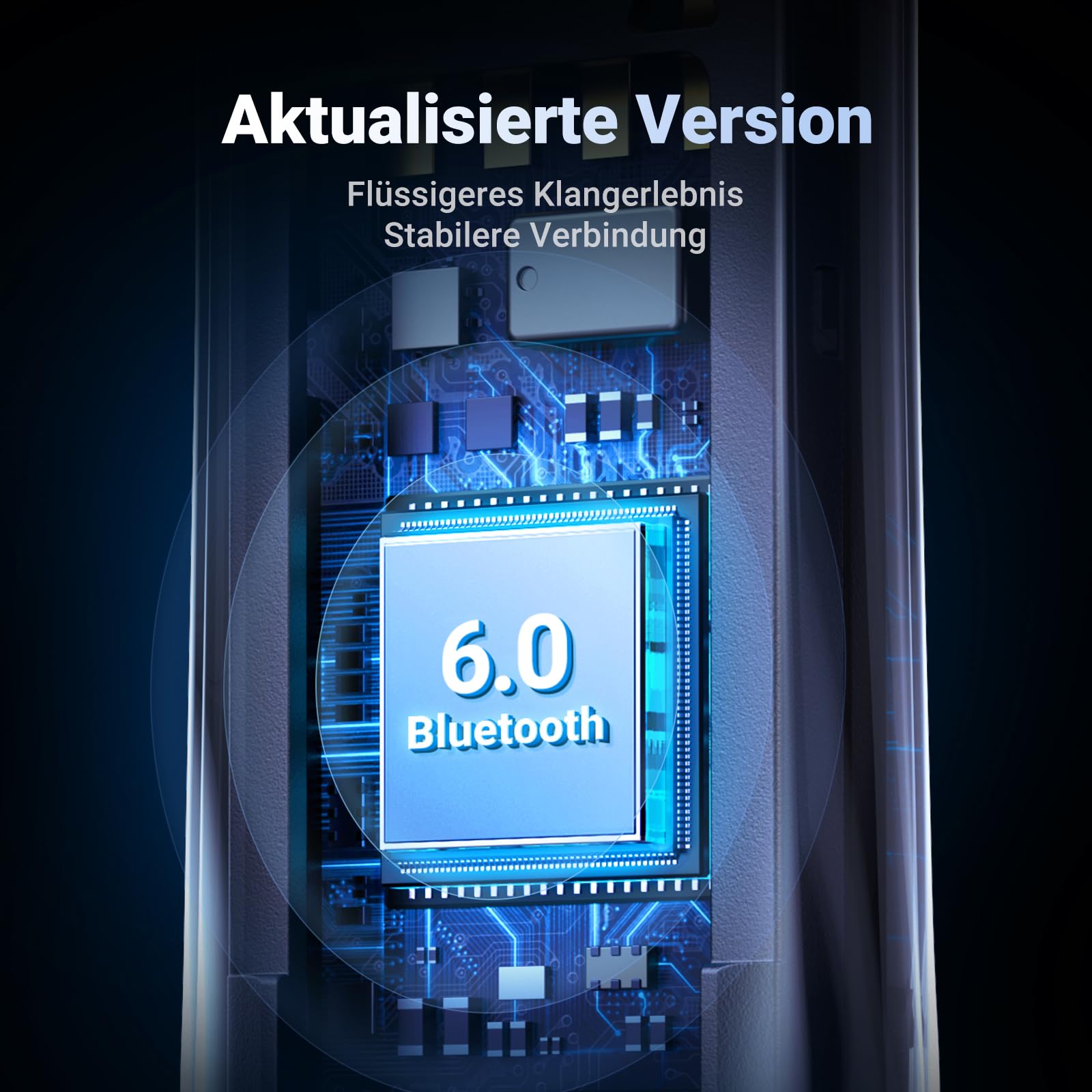 UGREEN Aux Bluetooth Adapter Auto Bluetooth 6.0 Empfänger Klinke für Freisprechanruf und Wireless Musik kompatibel mit Auto mit Aux und USB Anschluss, Lautsprecher, Verstärker (Grau-Standard)