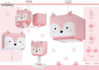 Dalber kinder Wandlampe, Kinderlampe Wandleuchte, kinderzimmer Little Fox Fuchs Tiere, Rose, 64588, E27