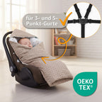 Einschlagdecke Babyschale Baby Decke 90x90 cm - Fußsack Blanket für Kinderwagen und Autositz Ganzjahres für Neugeborenen und Kleinkinder Einschlagsdecken für 3 und 5 Punkt Gurt Minky Oeko-Tex