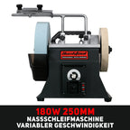BUCKTOOL 250mm Nassschleifmaschine mit variabler Geschwindigkeit, Nass-Schleifmaschine, SCM8103