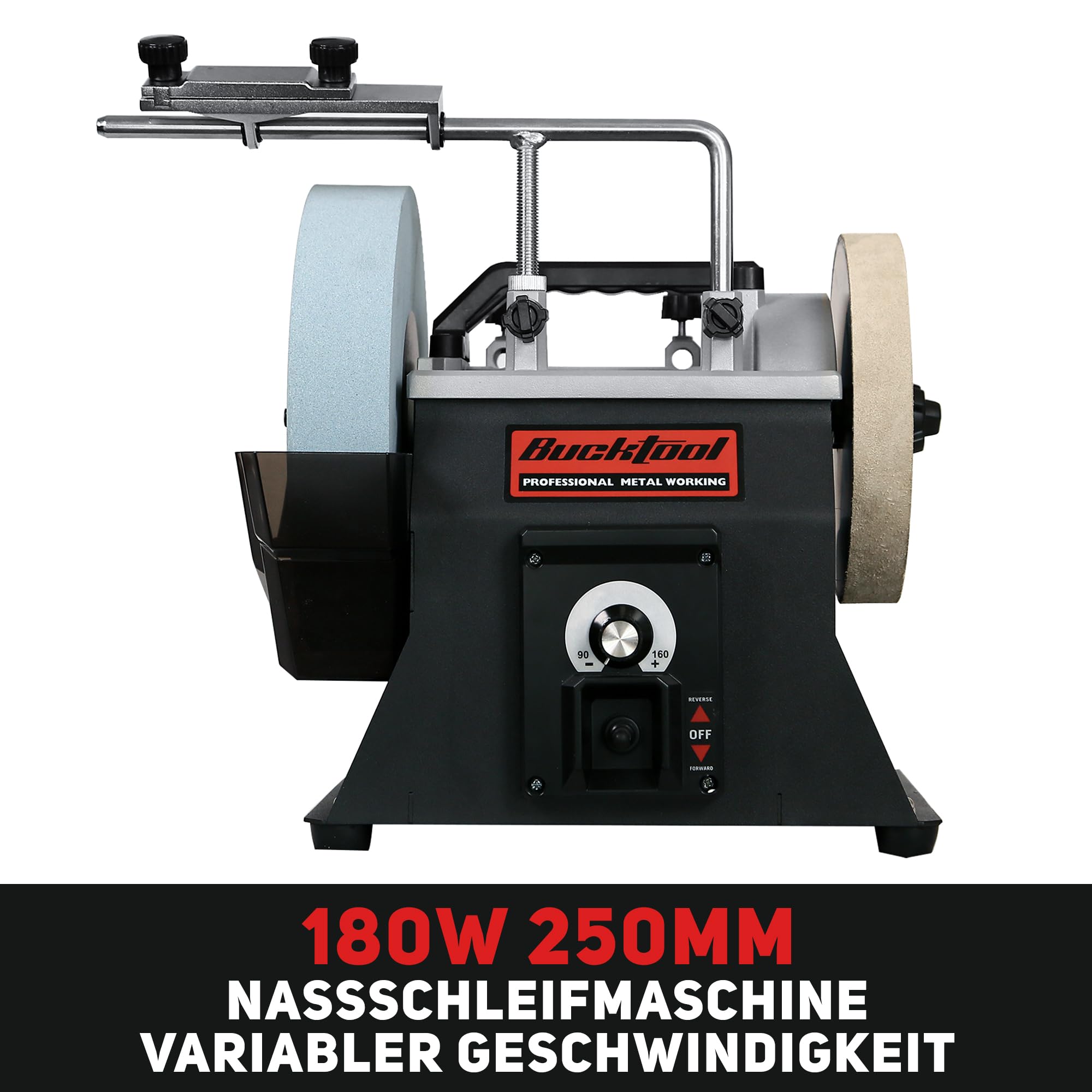 BUCKTOOL 250mm Nassschleifmaschine mit variabler Geschwindigkeit, Nass-Schleifmaschine, SCM8103