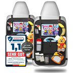 PROTEX© Rückenlehnenschutz Organizer [Testsieger 2025] 100 Tage risikofrei testen - Auto Rücksitz Organizer mit 12 Zoll Tablet Fach [2er schwarz]