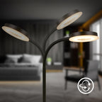 BRILONER - LED Schreibtischlampe mit Touch, dimmbar in Stufen, schwenkbar, Tischlampe, Lampe, Nachttischlampe, Tischleuchte, Home Office, Bürolampe, Leselicht, 32,5x13x40 cm, Schwarz