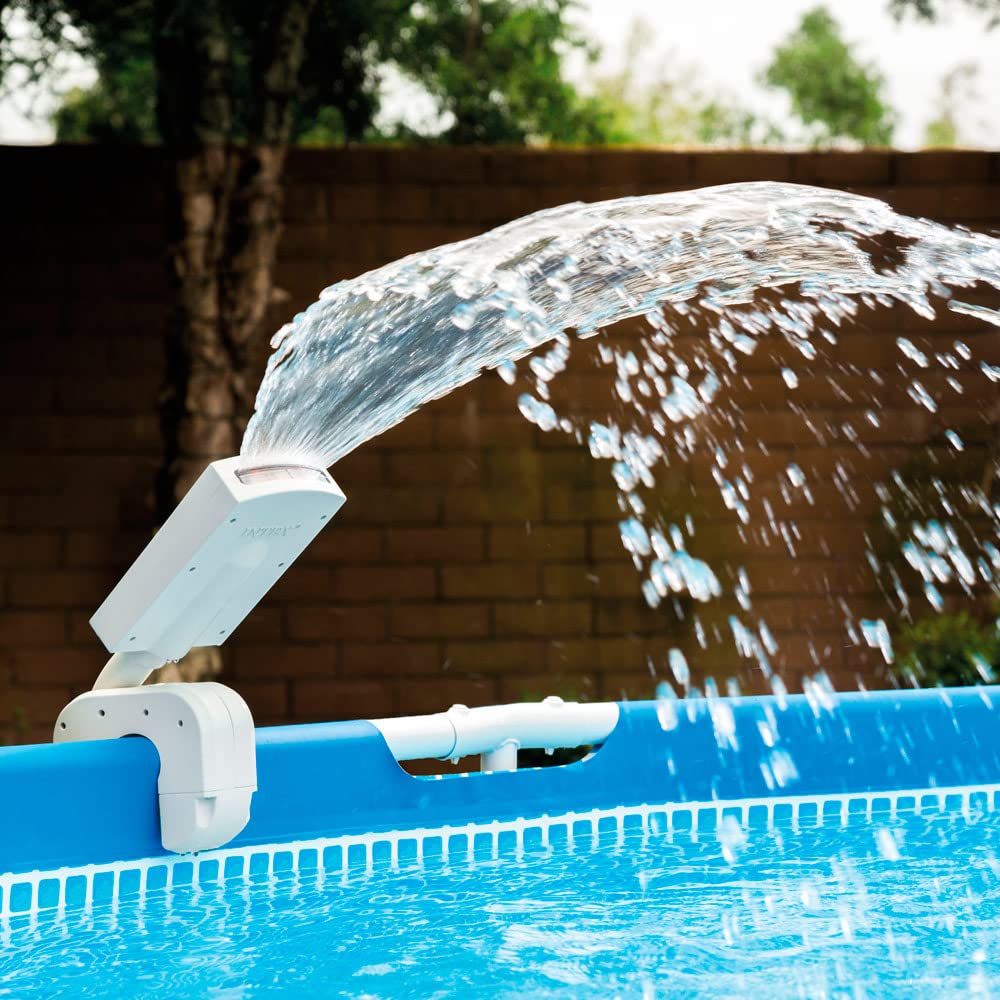 Intex 28089 – Sprühgerät mit mehrfarbiger LED für Prisma/Ultra XTR Frame Pools, Weiß, 3785–12112 l/h