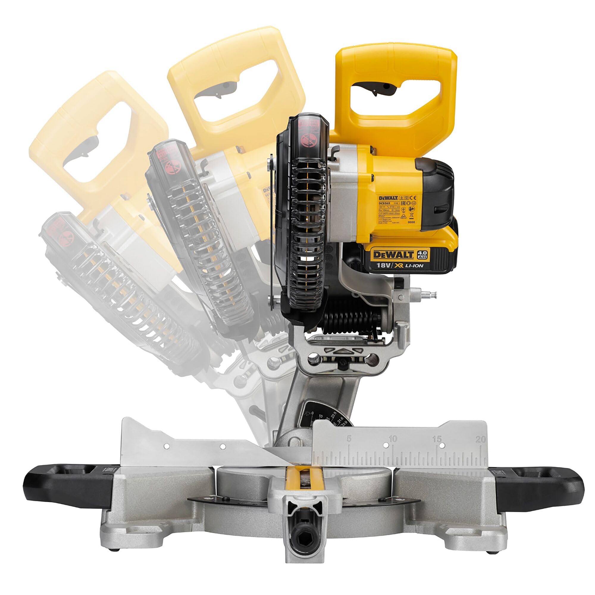 DEWALT 18 V Akku-Paneelsäge/Kapp-und Gehrungssäge (184 mm Sägeblattdurchmesser, 48° Neigungseinstellung, XPS-Schnittlinienanzeige, Lieferung ohne Akku und Ladegerät) DCS365N