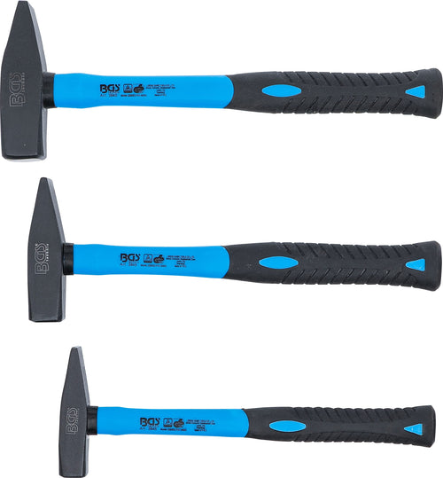 BGS 3845 | Schlosserhammer-Satz | Fiberglasstiel | DIN 1041 | 300/500 / 800 g | 3-tlg. | Hammer-Set