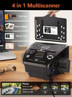 Rollei PDF S 240 SE Multiscanner für Fotos Dias und Film Negative 35mm 135, 3R/4R/5R Photo und Visitenkarte Digitalisieren Konverter Gerät mit Farbmonitor, Foto-Scanner-Dias-Negative-Digitalisieren